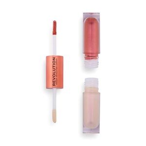 Revolution Infatuated Double Up Liquid Eyeshadow Shadow 2 Colors 1 Tool